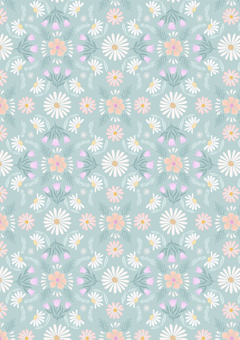 Flowers on Blue