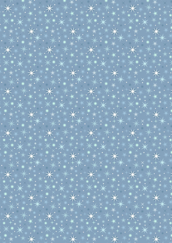 Twinkling Stars on Mid Winter Blue With Pearl