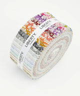 Liberty Emily Belle Lasenby Cotton Fabric Strips Quilting Roll Bundle - 40 pc 2.5inch by 44inch