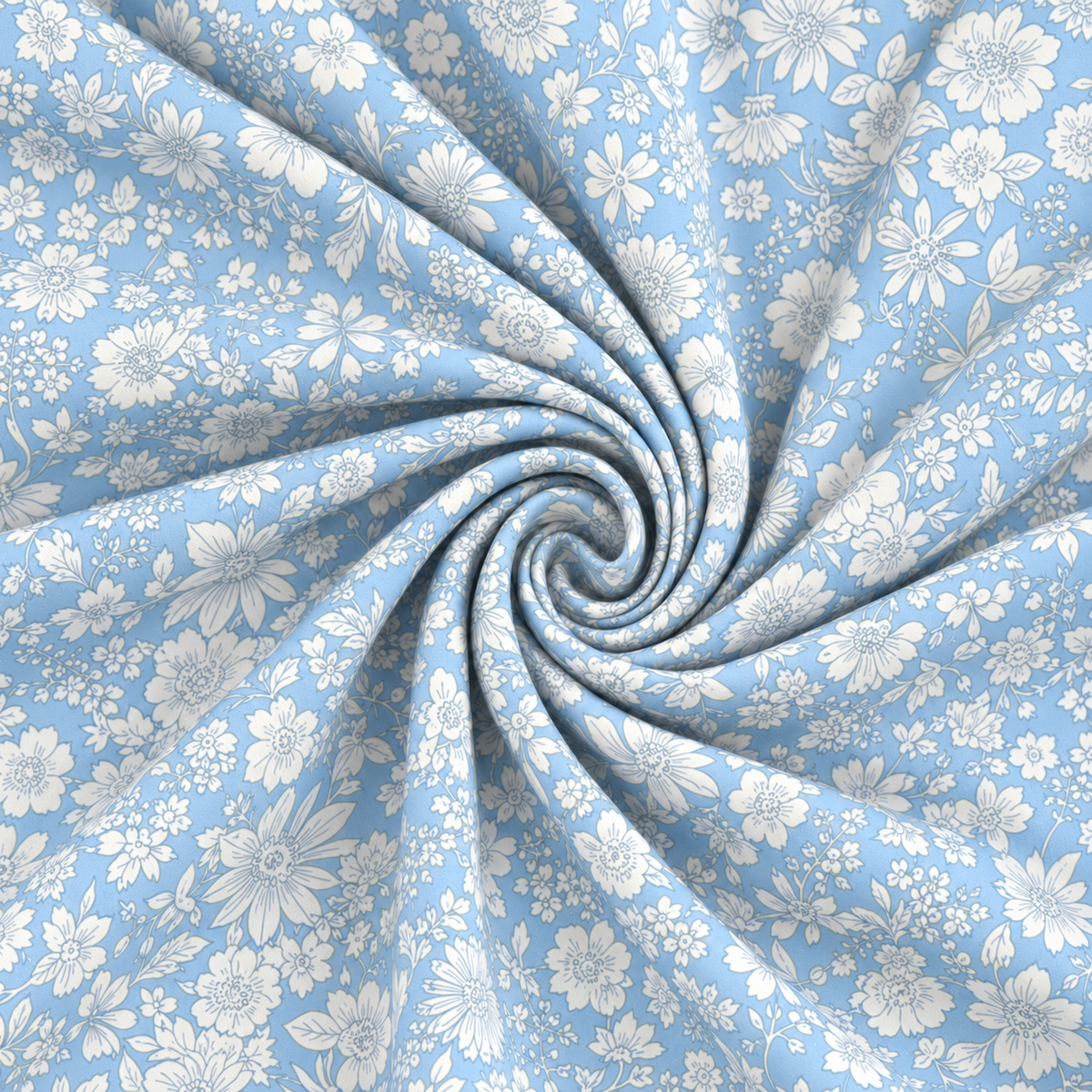 Liberty Emily Belle Quilting Cotton Craft Fabric - Blue Sky