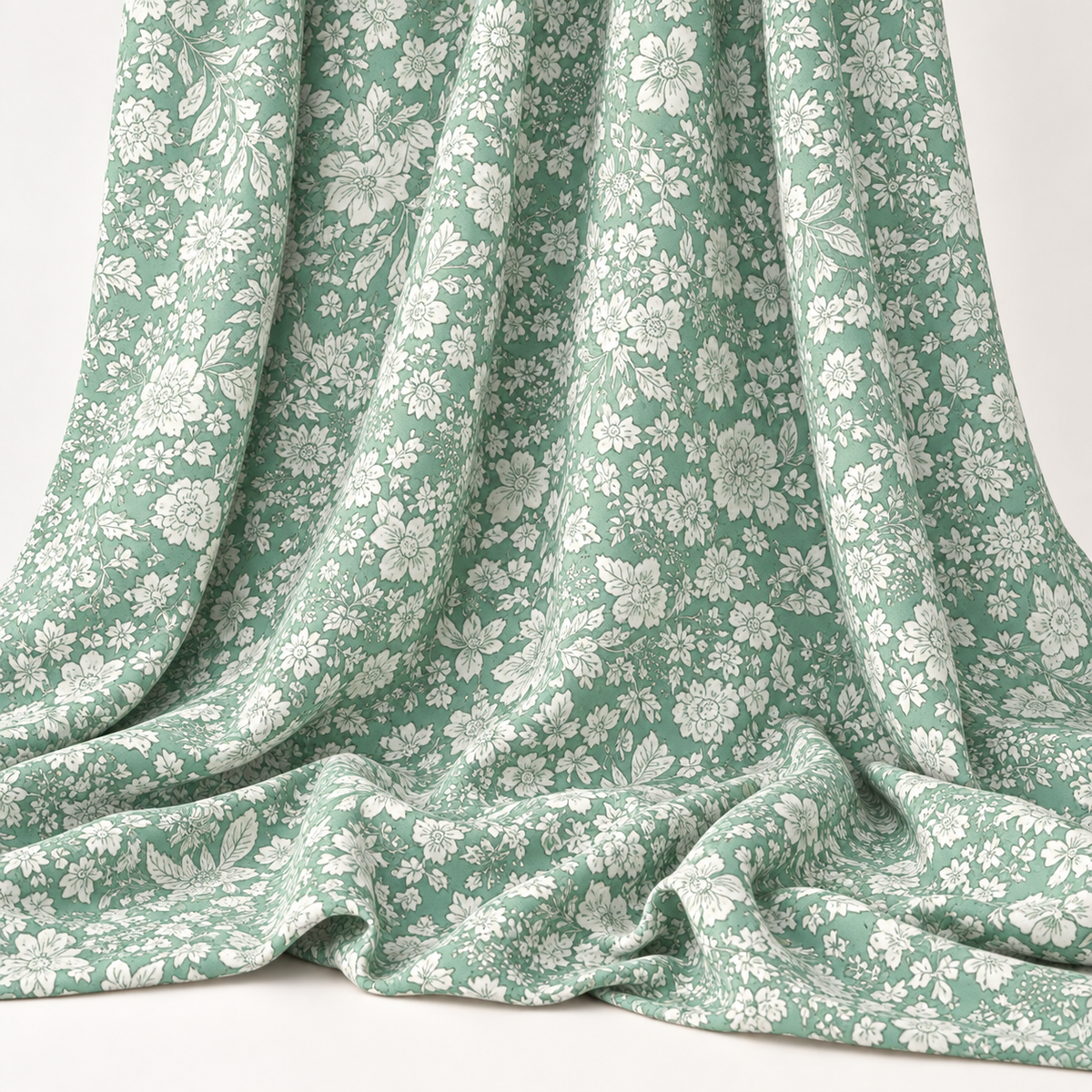Liberty Emily Belle Quilting Cotton Craft Fabric - Olive Leaf