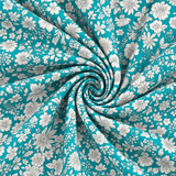 Liberty Emily Belle Quilting Cotton Craft Fabric - Peacock
