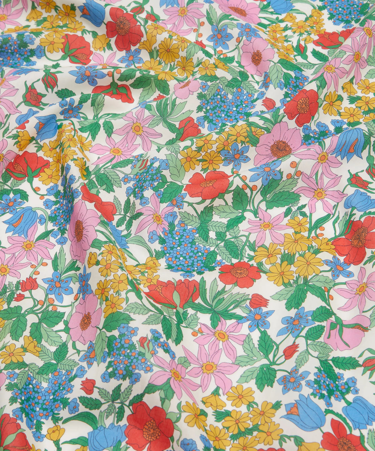 Liberty Tana Lawn Cotton Dressmaking Fabric - Clarabell Red A