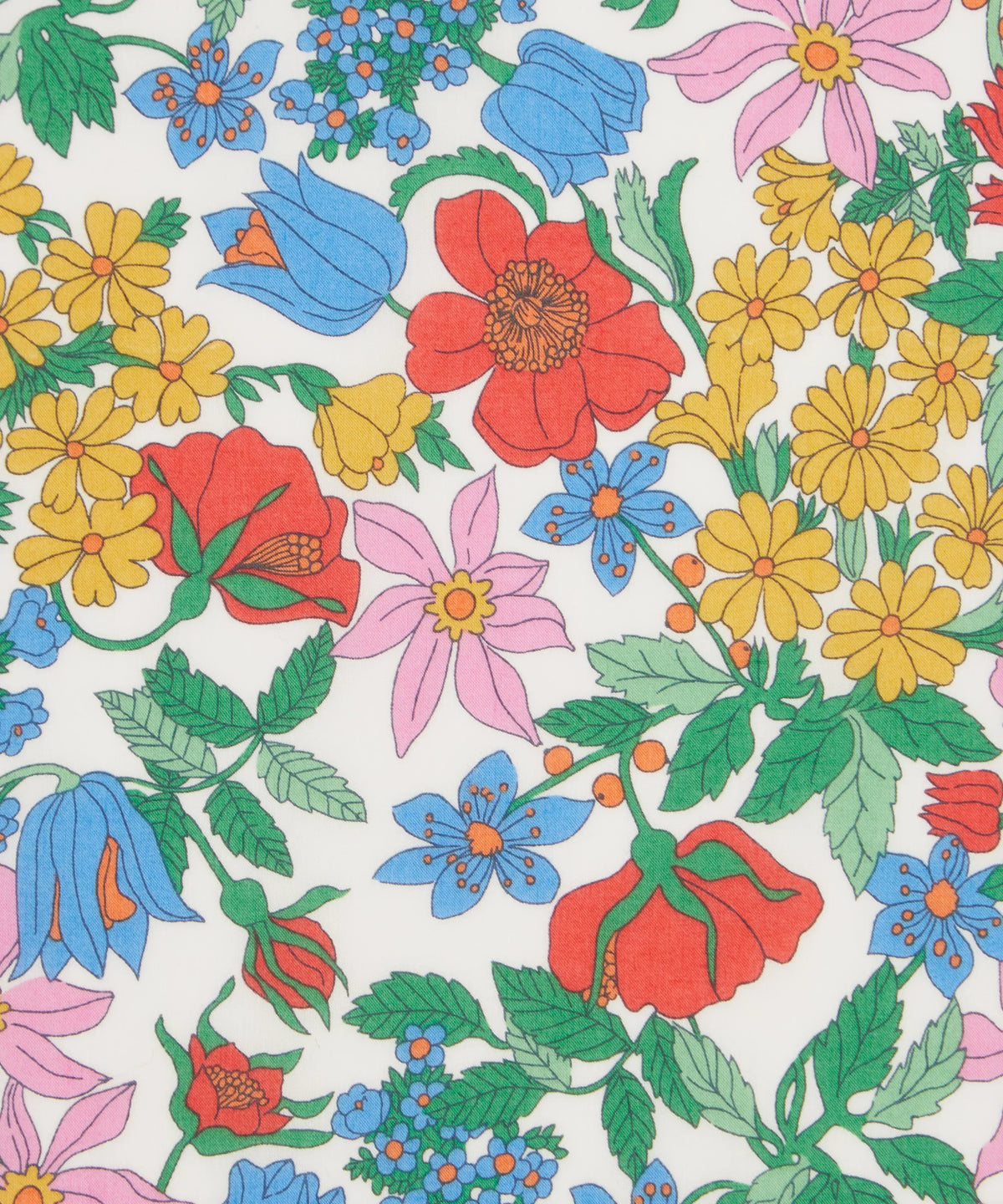 Liberty Tana Lawn Cotton Dressmaking Fabric - Clarabell Red A