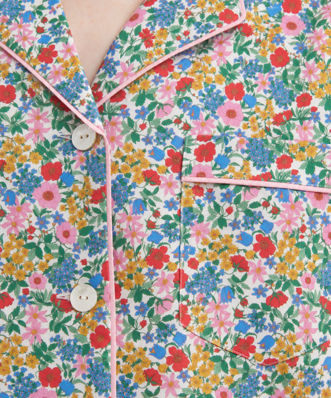 Liberty Tana Lawn Cotton Dressmaking Fabric - Clarabell Red A