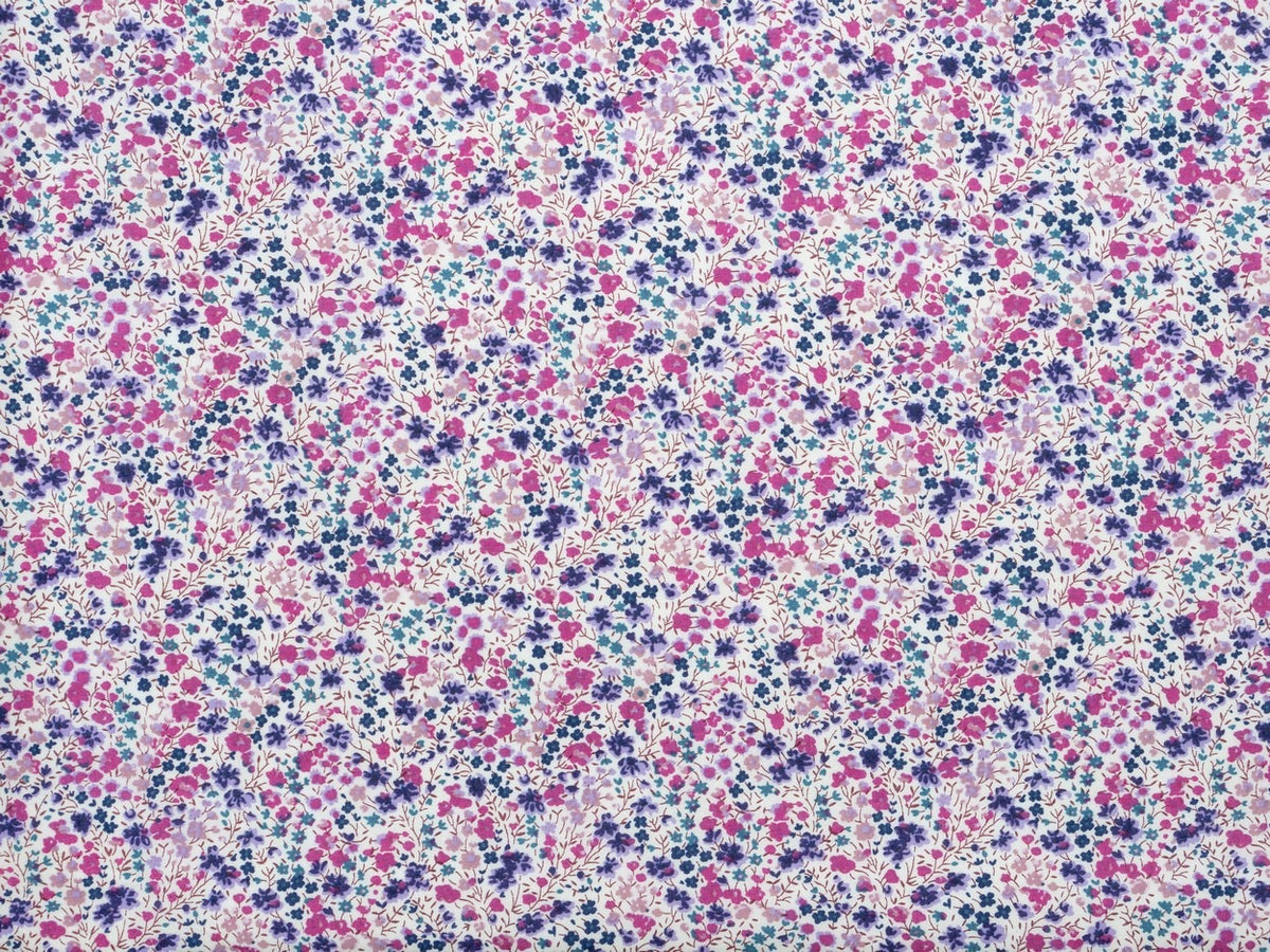 Liberty Tana Lawn Cotton Dressmaking Fabric - Phoebe Purple S