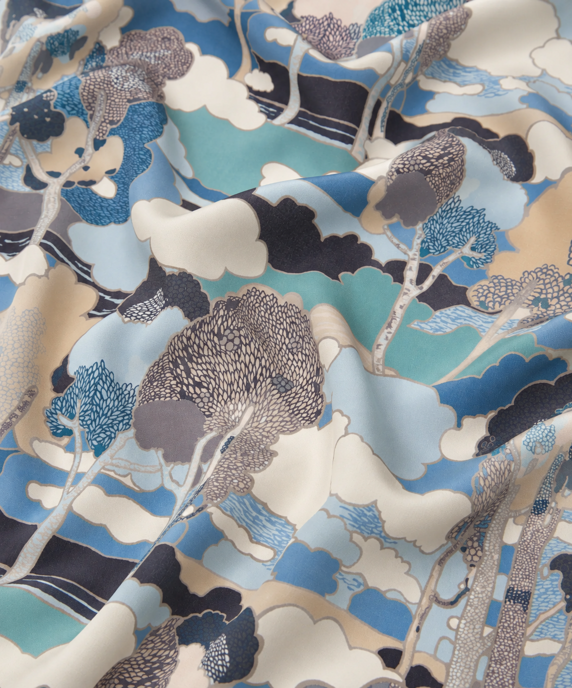 Liberty Tana Lawn Cotton Dressmaking Fabric - Prospect Road Blue C