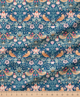 Liberty Tana Lawn Cotton Dressmaking Fabric - Strawberry Thief Blue P
