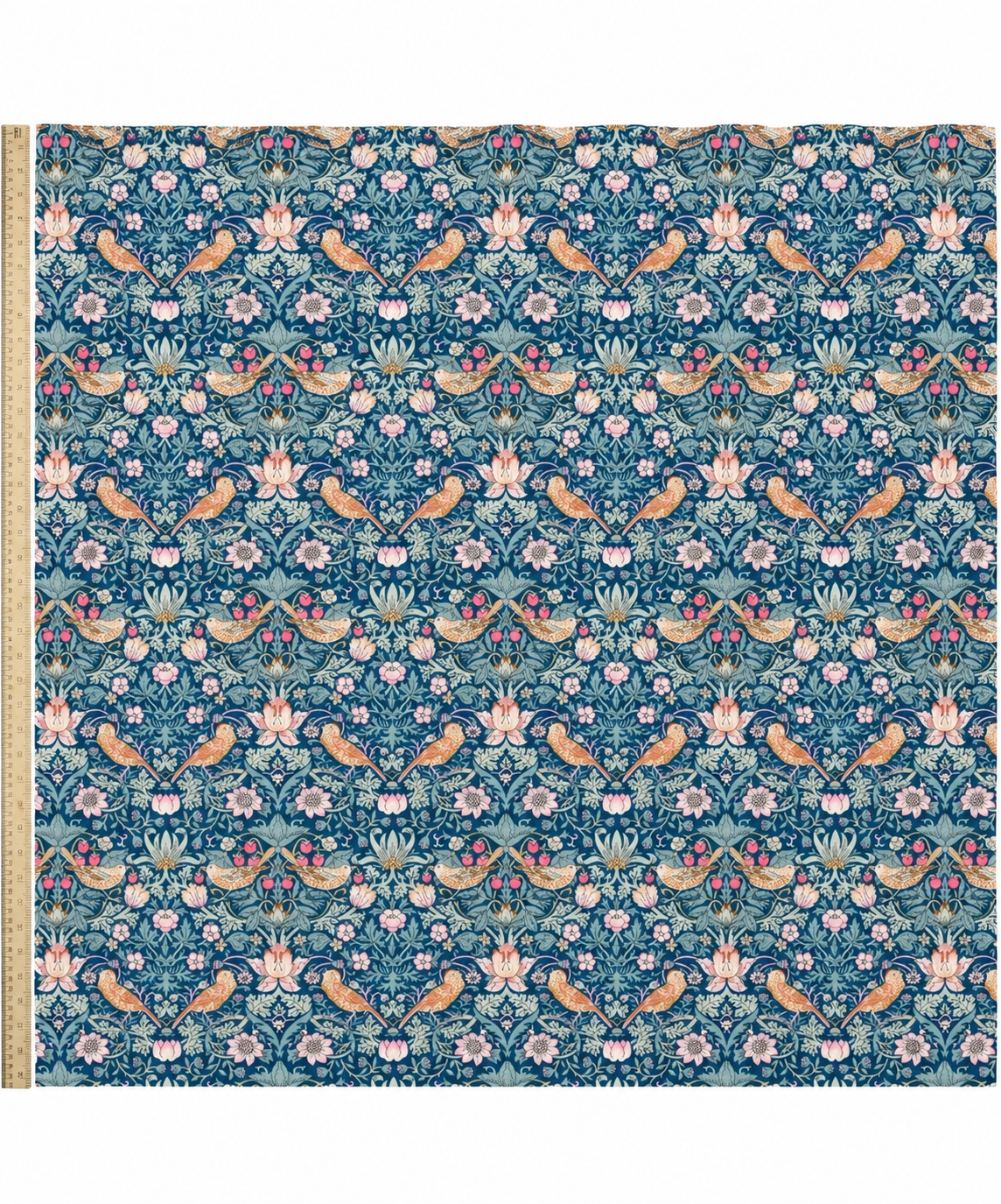 Liberty Tana Lawn Cotton Dressmaking Fabric - Strawberry Thief Blue P