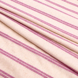 Linen Stripes Glitter Blend Dressmaking Fabric - Dark Blush