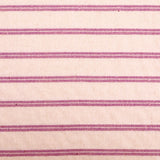 Linen Stripes Glitter Blend Dressmaking Fabric - Dark Blush