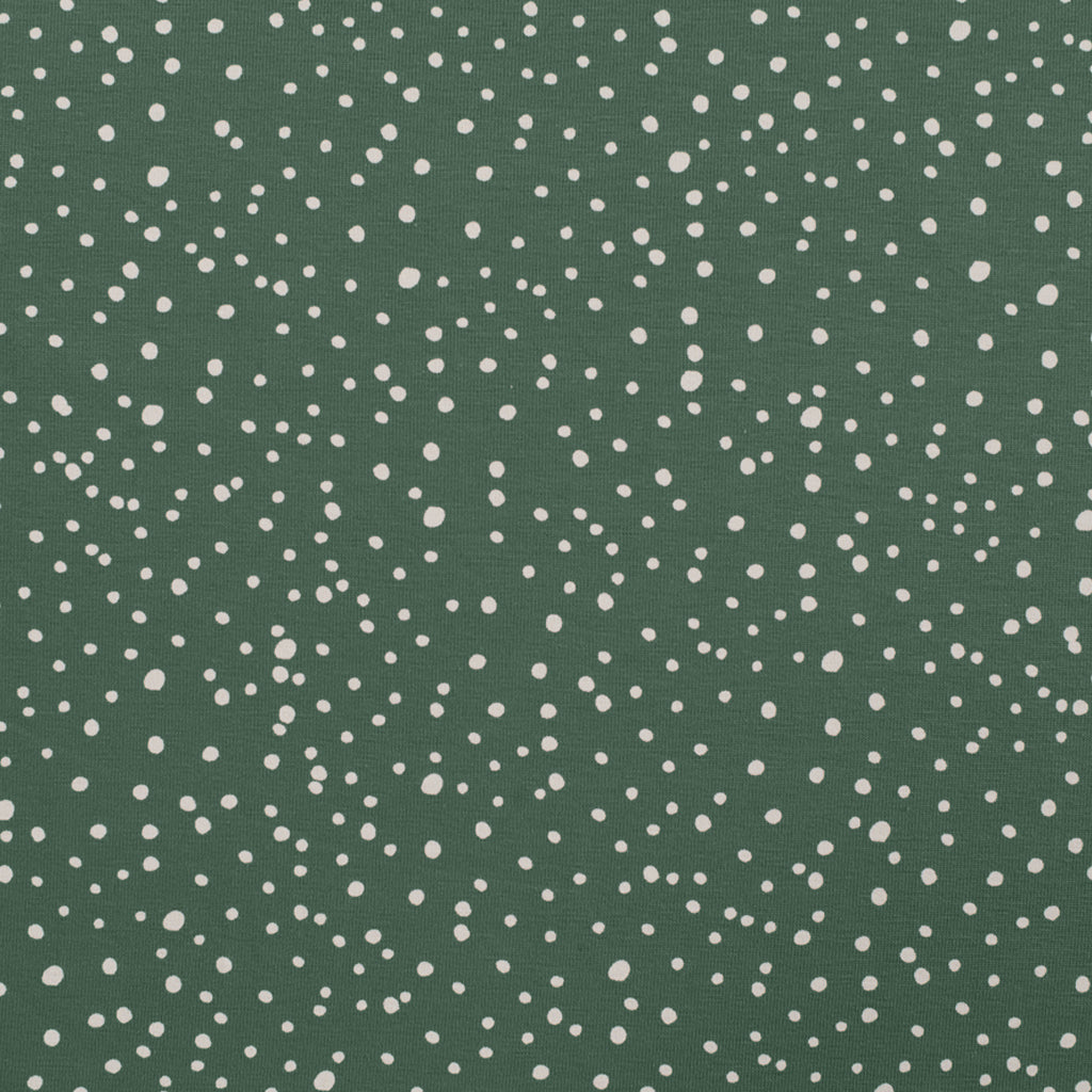 Little Dots and Spots Cotton Jersey - Dusty Green