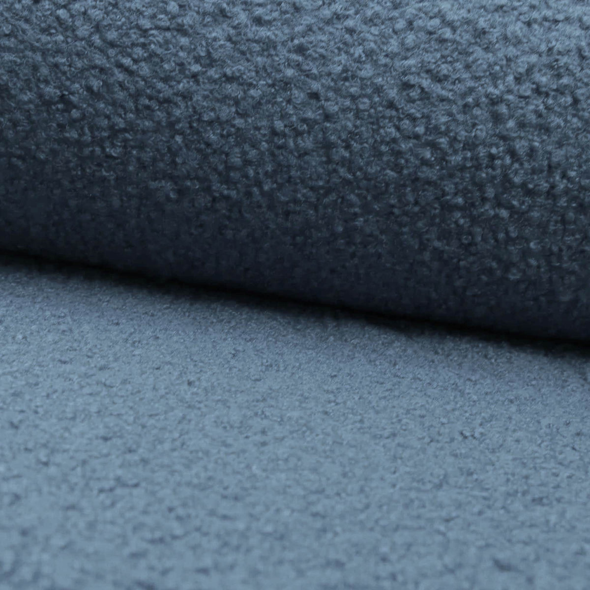 Chunky Boucle Curled Sheep Wool Look - Blue
