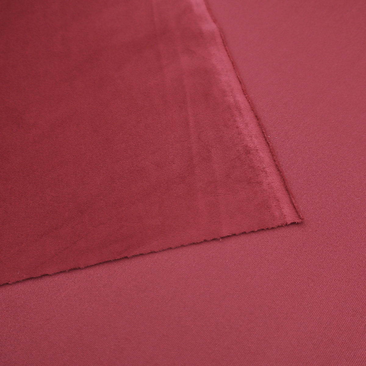 Antalya Plain Velvet Upholstery Plush Furnishing Fabric - Bordeaux