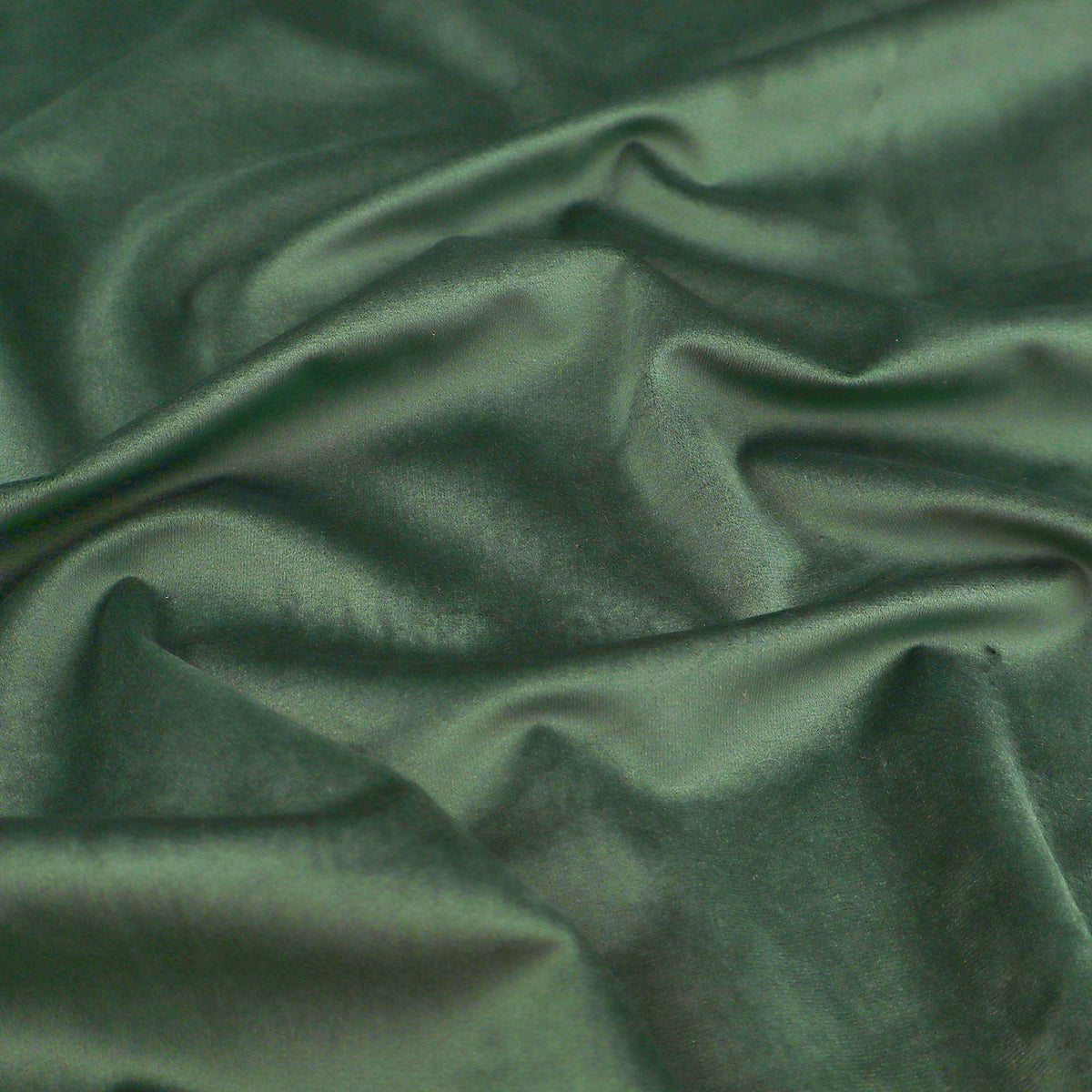 Antalya Plain Velvet Upholstery Plush Furnishing Fabric - Forest Green