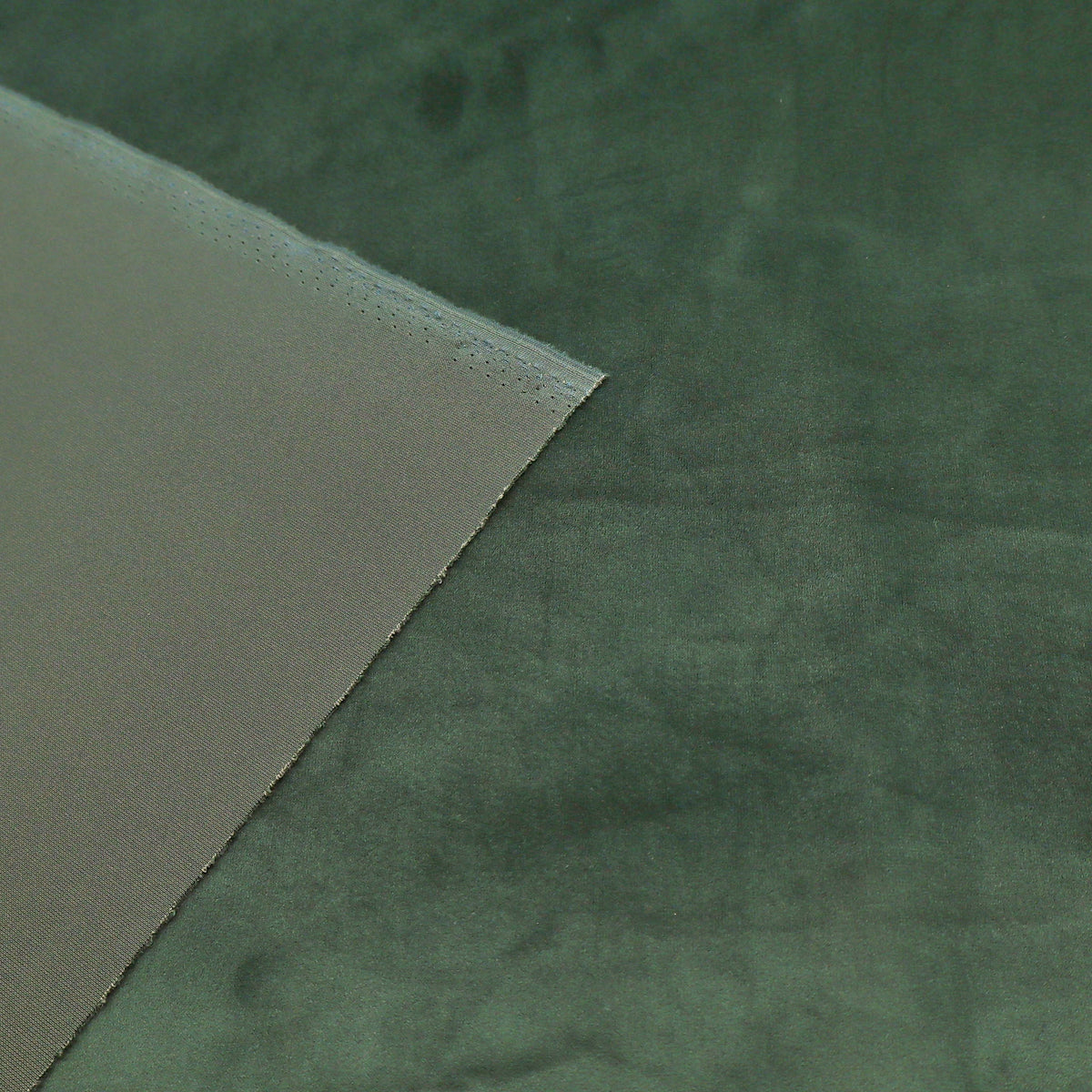 Antalya Plain Velvet Upholstery Plush Furnishing Fabric - Forest Green