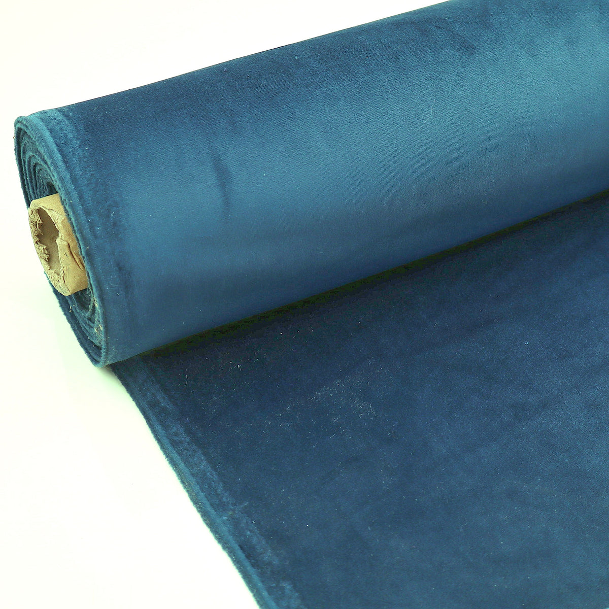 Antalya Plain Velvet Upholstery Plush Furnishing Fabric - Prussian Blue