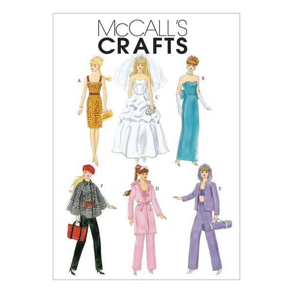 McCall's Doll Clothes Sewing Pattern M6258