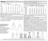 McCall's Costumes Sewing Pattern M6420