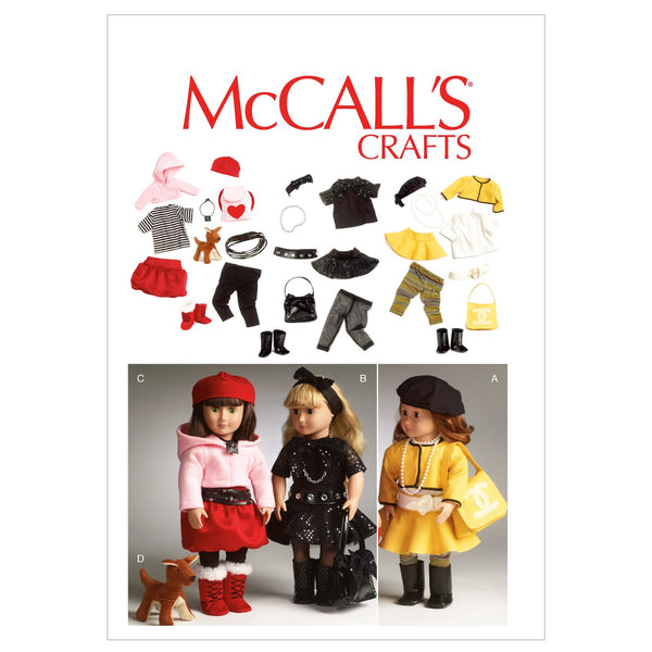 McCall's Doll Clothes Sewing Pattern M6669