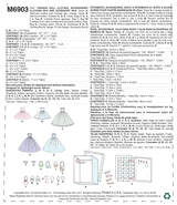 McCall’s Doll Clothes Sewing Pattern M6903