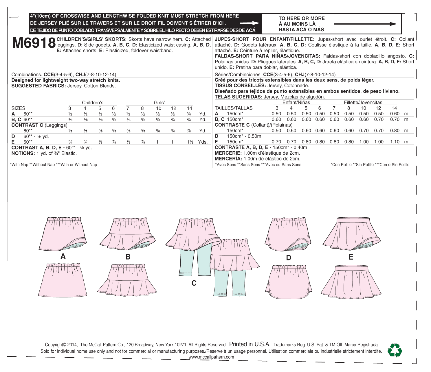 McCall’s Pants Sewing Pattern M6918