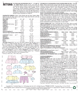 McCall’s Doll Clothes Sewing Pattern M7066