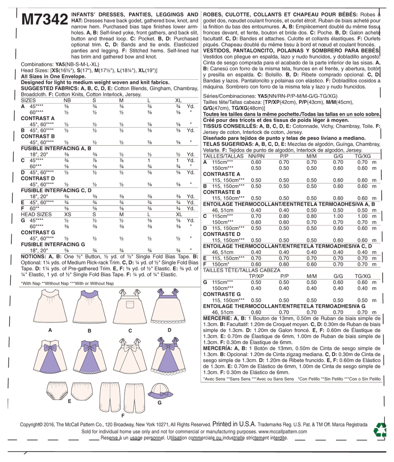 McCall’s Casual Sewing Pattern M7342