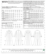McCall’s Costumes Sewing Pattern M7374