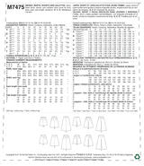 McCall’s Skirt Sewing Pattern M7475