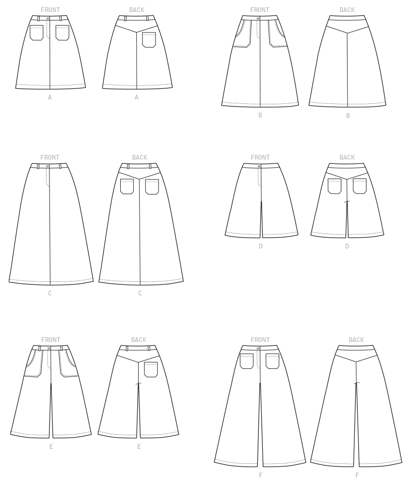 McCall’s Skirt Sewing Pattern M7475