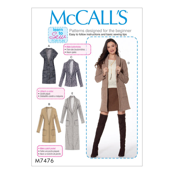 McCall’s Jacket Sewing Pattern M7476