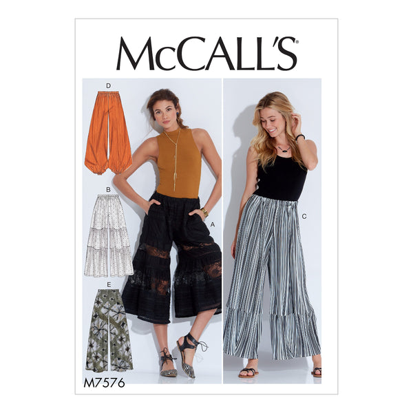 McCall’s Pants Sewing Pattern M7576