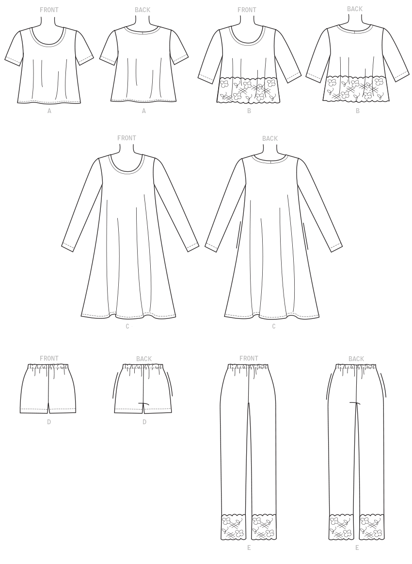 McCall’s Sleep&Lounge Sewing Pattern M7697