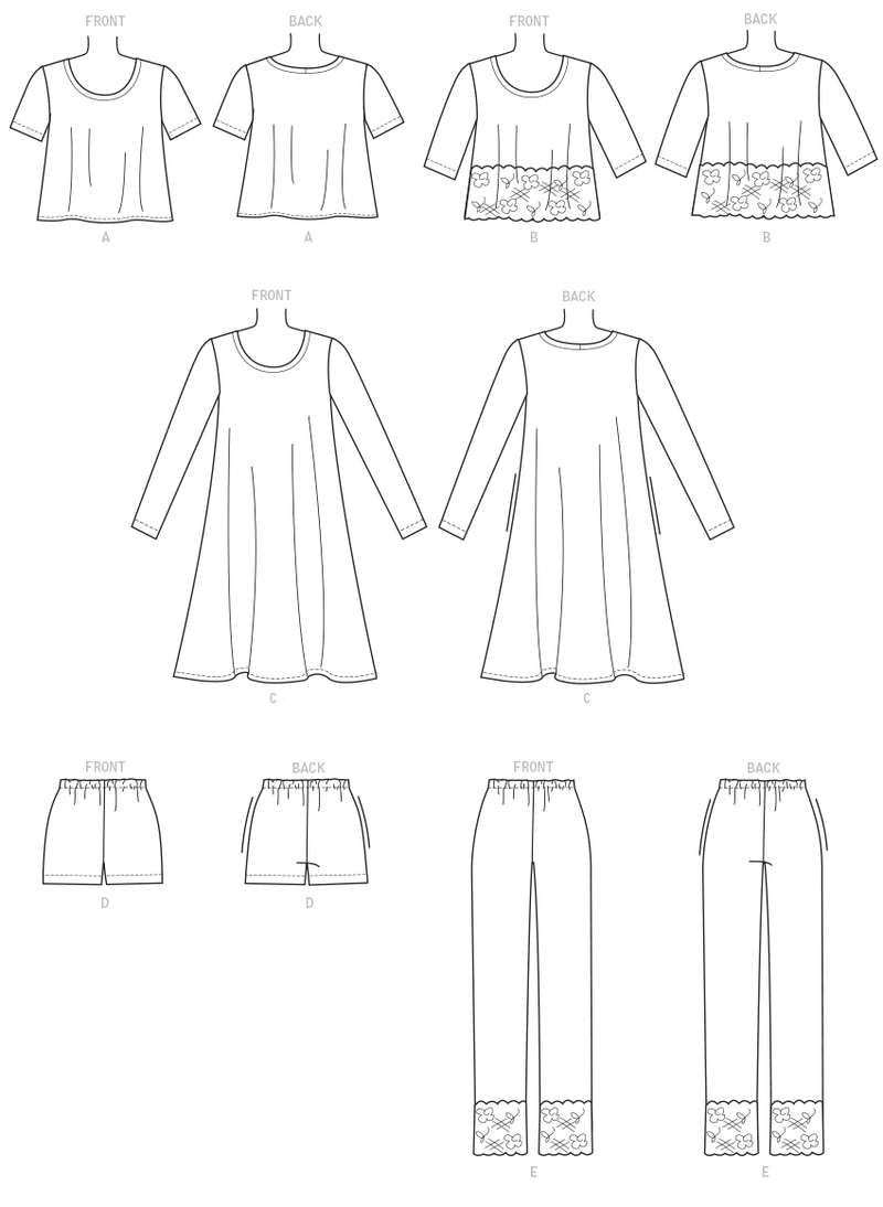 McCall’s Sleep&Lounge Sewing Pattern M7697