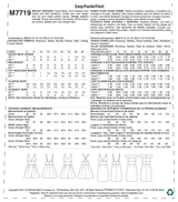McCall’s Spec Occasion Sewing Pattern M7719