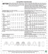 McCall’s Jacket Sewing Pattern M7729