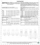 McCall’s Dress Sewing Pattern M7774