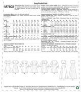 McCall’s Dress Sewing Pattern M7802