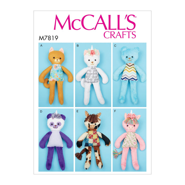 McCall’s Animals Sewing Pattern M7819