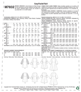 McCall’s Misses Dress Sewing Pattern M7832