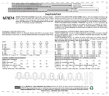 McCall’s Misses Sportswear Sewing Pattern M7874