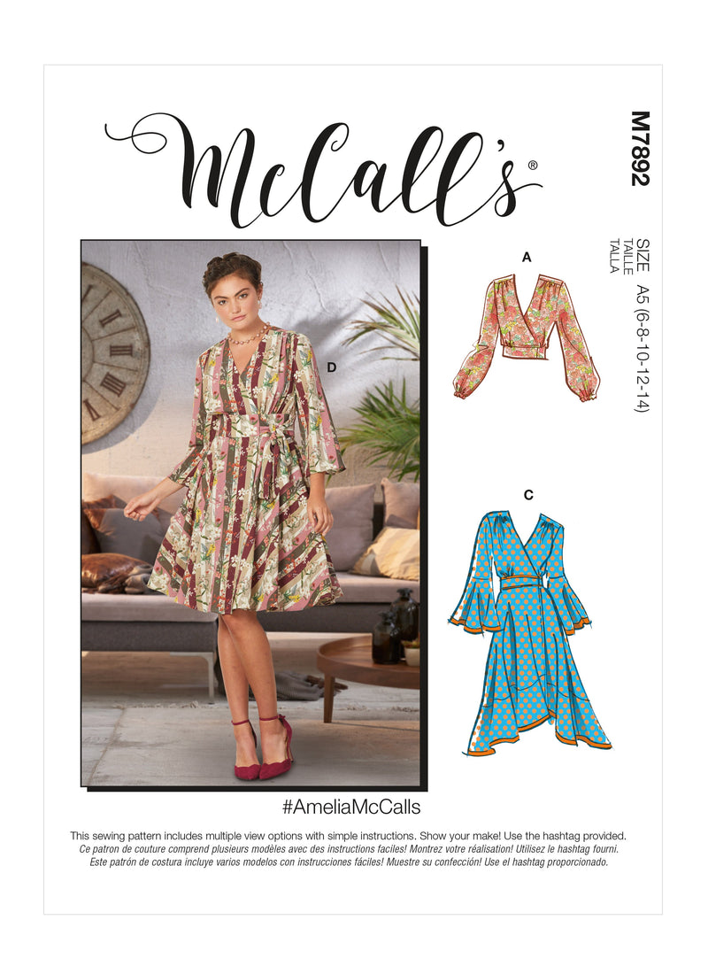 McCall’s Misses Dress Sewing Pattern M7892