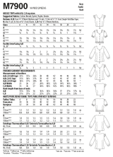 McCall’s Misses Top / Vest Sewing Pattern M7900