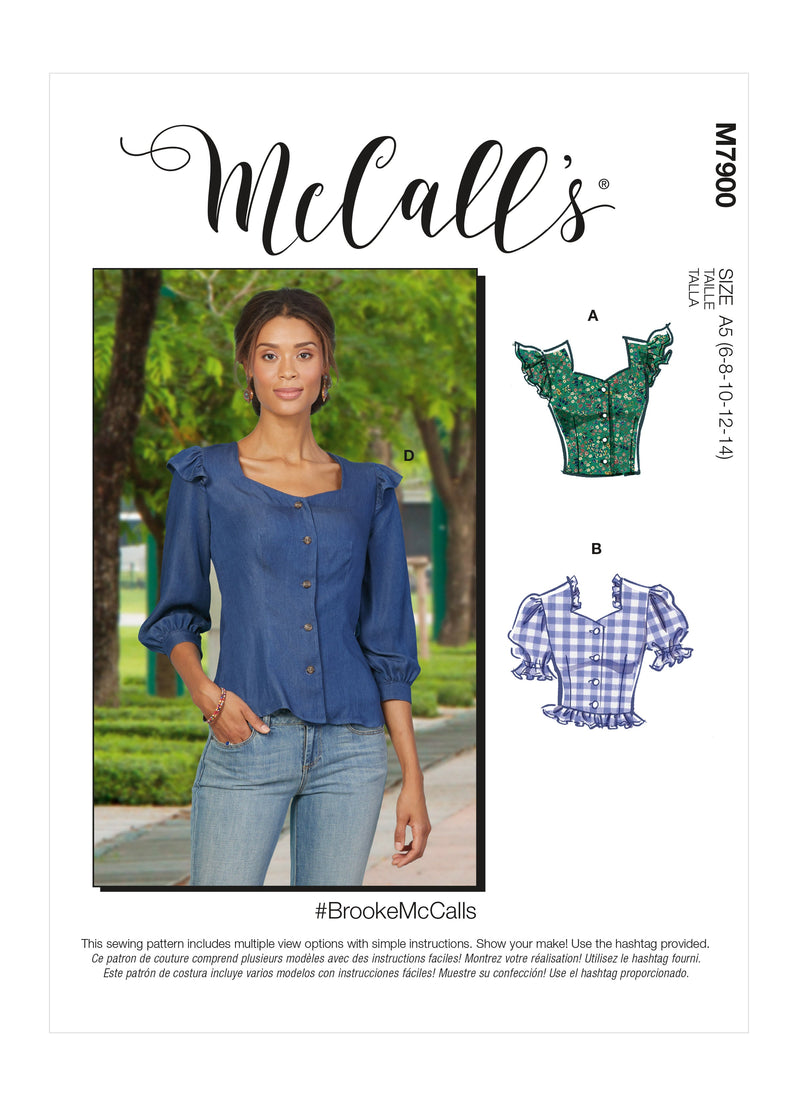 McCall’s Misses Top / Vest Sewing Pattern M7900