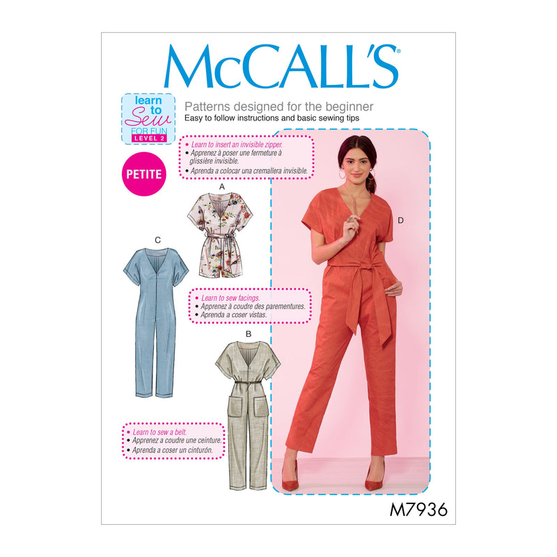 McCall’s Misses Sportswear Sewing Pattern M7936