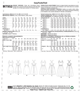 McCall’s Misses Dress Sewing Pattern M7952