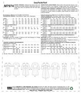 McCall’s Misses Dress Sewing Pattern M7974