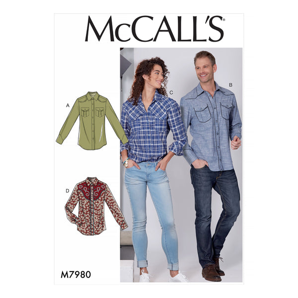 McCall’s Unisex Shirts Sewing Pattern M7980