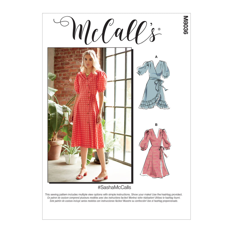 McCall’s Misses Dress Sewing Pattern M8036